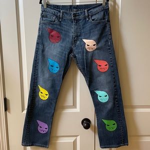 Like New Custom painted 504 Levi’s jeans